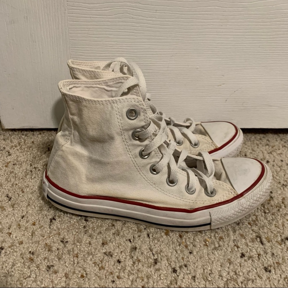 CONVERSE high tops all white hi top all star size 6